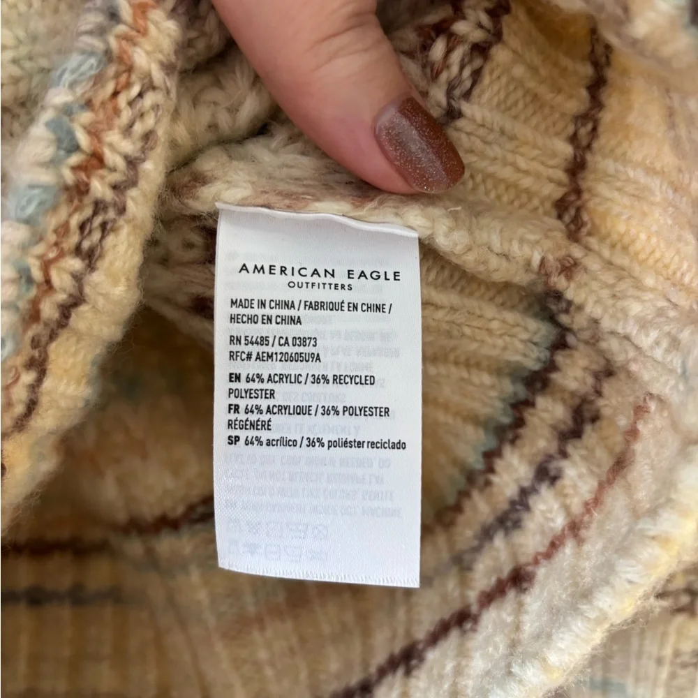 NWT American Eagle Women’s Waffle Knit Crewneck Sweater – Size Small - Picture 7 of 7